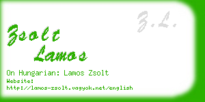 zsolt lamos business card